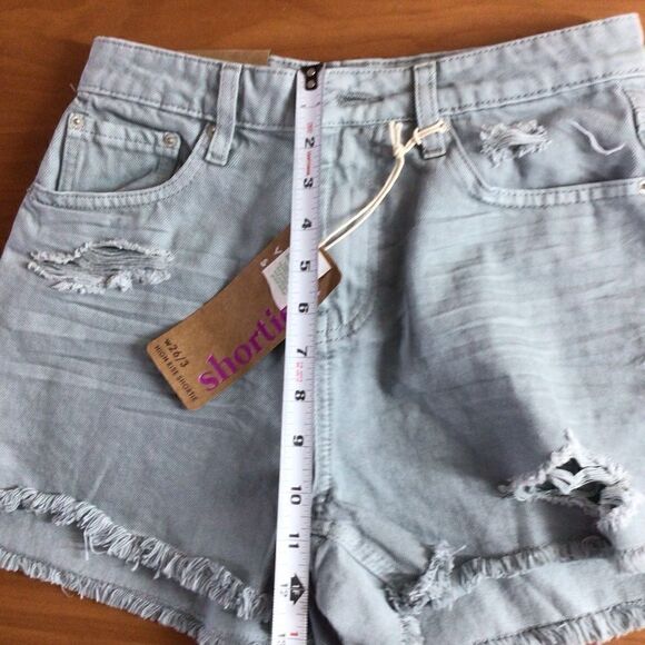 Woman’s Vanilla Star High Rise Shortie‎ Distressed Celeste Wash Size 3 - Picture 7 of 8